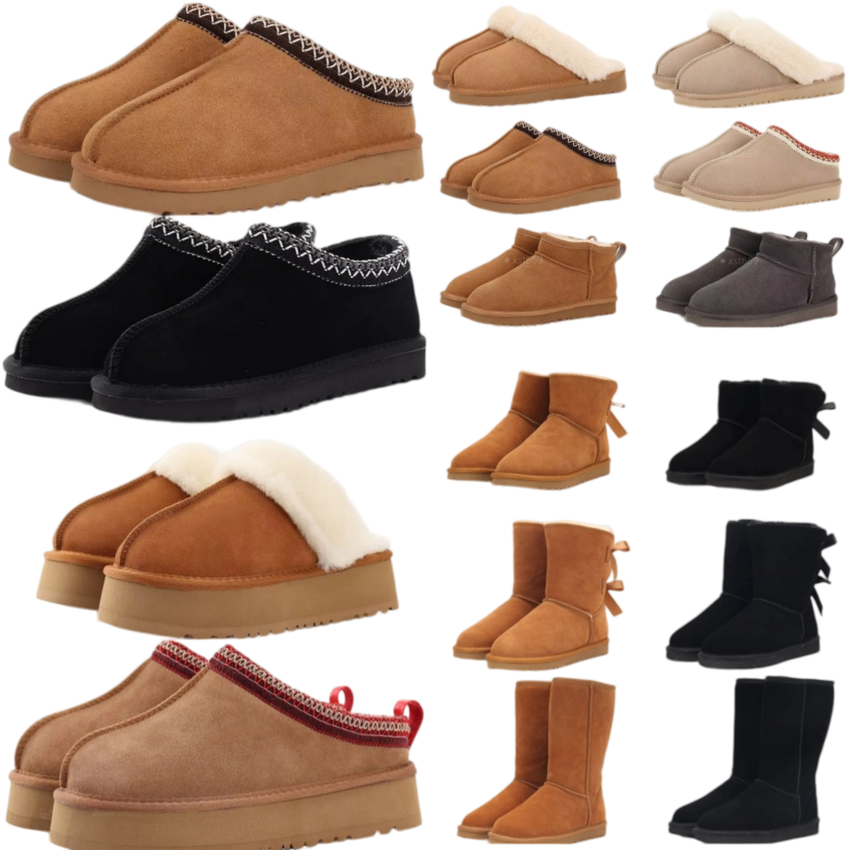 womenboot tazz tasman designer slippers slides uggsbootwomens designer boot tasman classic winter snow fur booties pink black chestnut ankle slipp