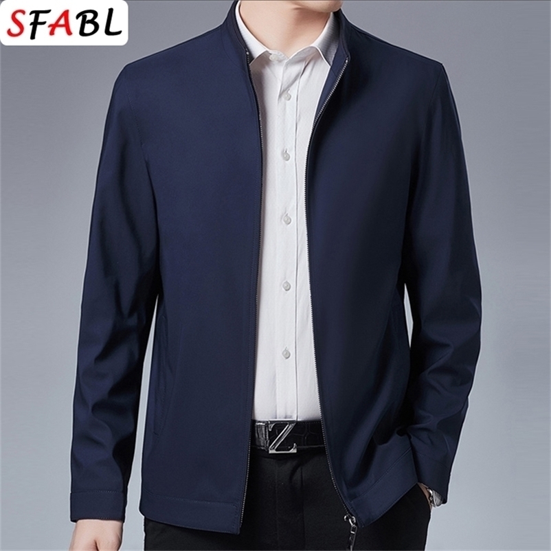 Solid Quality Men's Jacket Business Casual y Blazer for Men Zipper Jacket Office Dress Coat Spring Autumn Outerwear 3XL 260916CJ