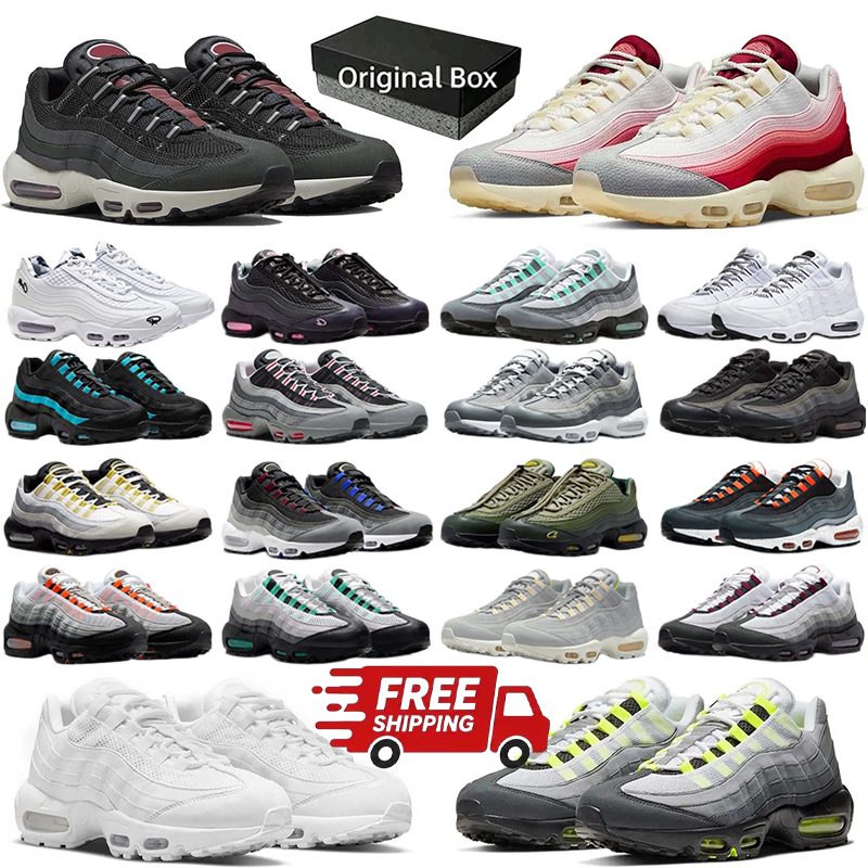 With Box Designer 95 95s sneakers Running Shoes Triple Black White Silver Tour Yellow Aegean Storm Sequoia Pink Beam Cool Grey Men woman training sh