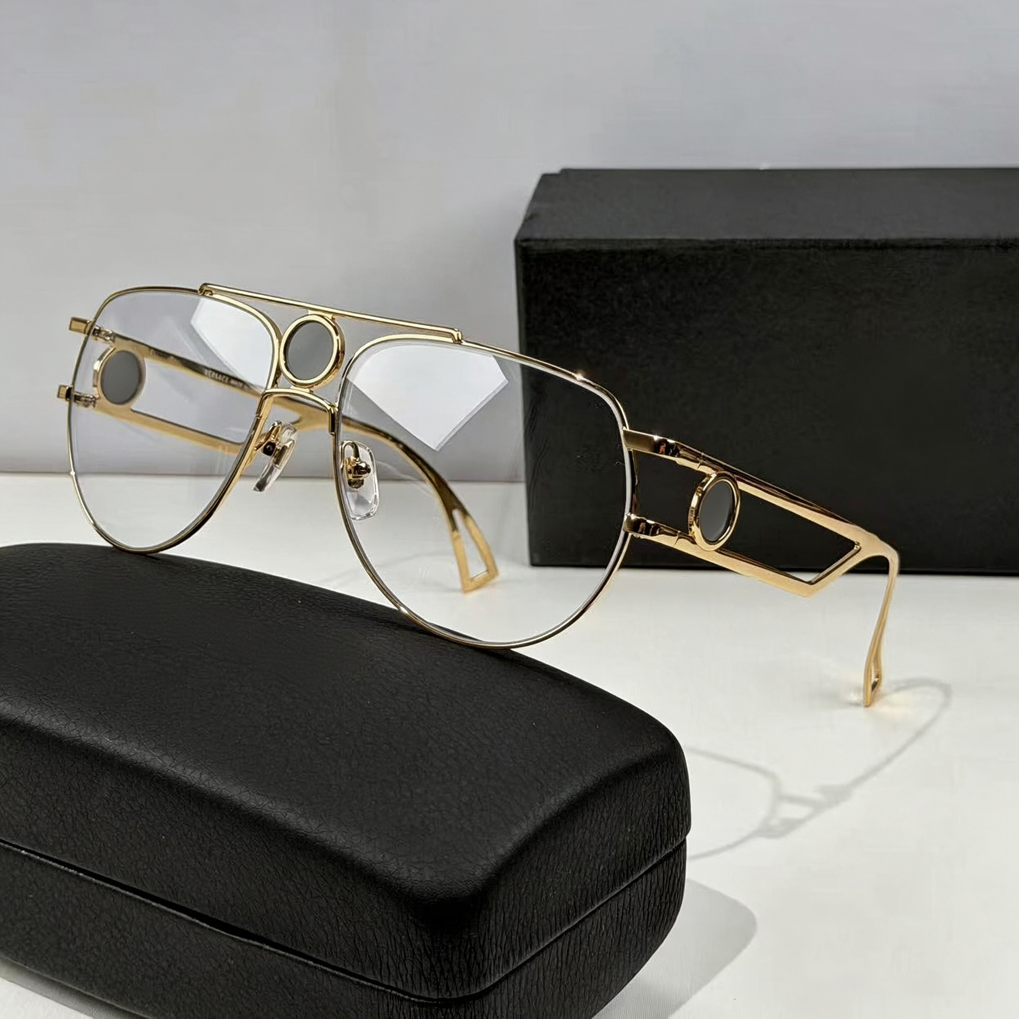 Sunglasses For Men Women Fashion 2225 Summer Designer Stylish High Street Hip Hop Style Anti-Ultraviolet UV400 Retro Plate Oval Full Frame Glasses W