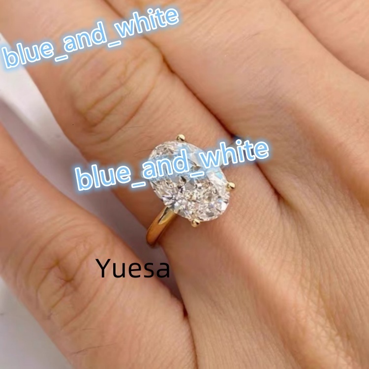 Women's High-End Lab-Grown Diamond Rings Fashionable and Simple Style Custom-Made in 18K 14K 10K 9K Gold
