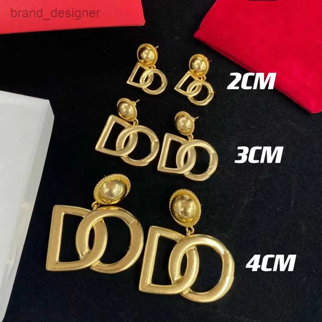 Fashion classic 18K Gold letter Dangle Chandelier Pendant Earrings women Brand Designer simplicity Jewelry 2.3.4CM Optional high quality with box G2