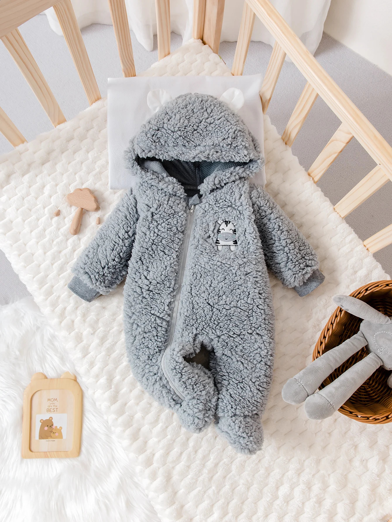 Baby Autumn Winter Plush Crawling Suit Cartoon Bull n Soft Warm Cloud-like Wrap Sensation for Babies260916