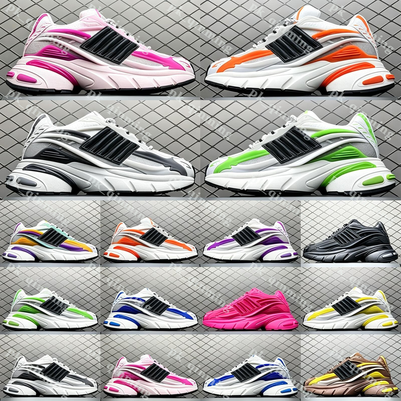 Top Quality Design Shoes Pharrell x VIRGINIA Jellyfish Williams Focus Sneakers Olive Orange Core Solid Grey Black Real Green Blue Yellow Pink Men Wo