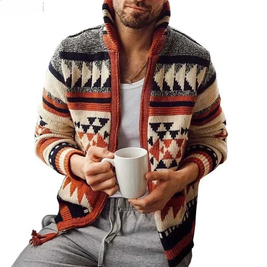 Men's Knitted Sweaters Jackets New Autumn Winter Long Sleeve Cardigan Sweaters Casual Coats Jacket Men's Knitted ClothingW260915