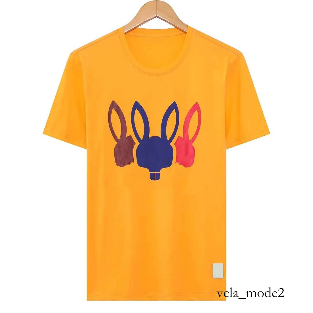 Bunny Shirt Men Designer Contemporary Style Luxury Summer Round Neck Classical Embroidery New Design Fashion High Quality Retro Trendy Phycobunny Ts