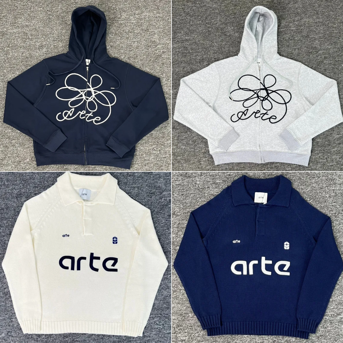 Designer Men's Hoodies Arte Knit sweater 1:1 High Quality designer shirt Lapel Pullovers Casual short sleeve shirt mens tracksuit coat Cotton p