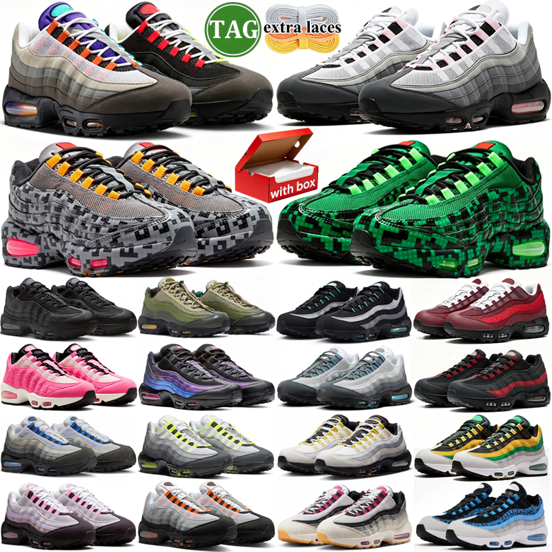 95s With Box Designer Mens Trainers Casual Sneakers Breathable Mesh Running Shoes Comfort Outdoor Walking Trainers Triple Black Pink Blue