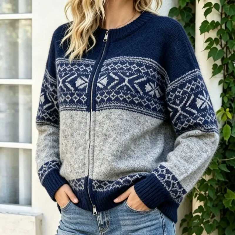2026 New Autumn And Winter Women's Sweater Cardigan Fashion Comfortable Lazy Festive Casual Loose Unique Retro Sweater Cardigan S260917OSKS