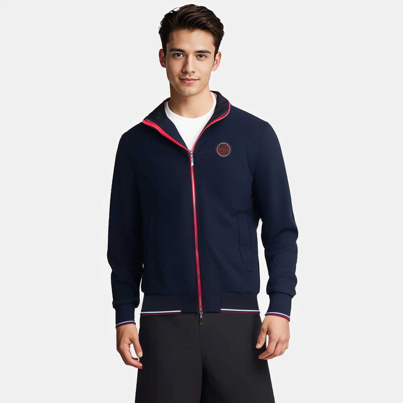 New Men's Jacket Zipper Design Baseball Jackets Pocket Casual Tops Fashion Men Coats Outwear Autumn Winter Loose Jackets C260917