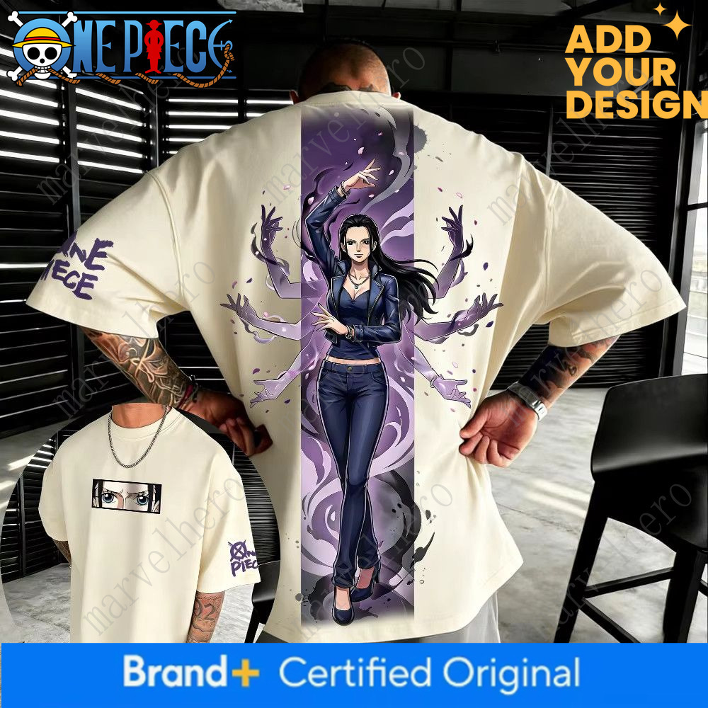 One Piece Nico Robin 3D Digital Print Short Sleeve Unisex Summer Loose Polyester Quick-Dry Anime T-Shirt Lightweight short-sleeved top