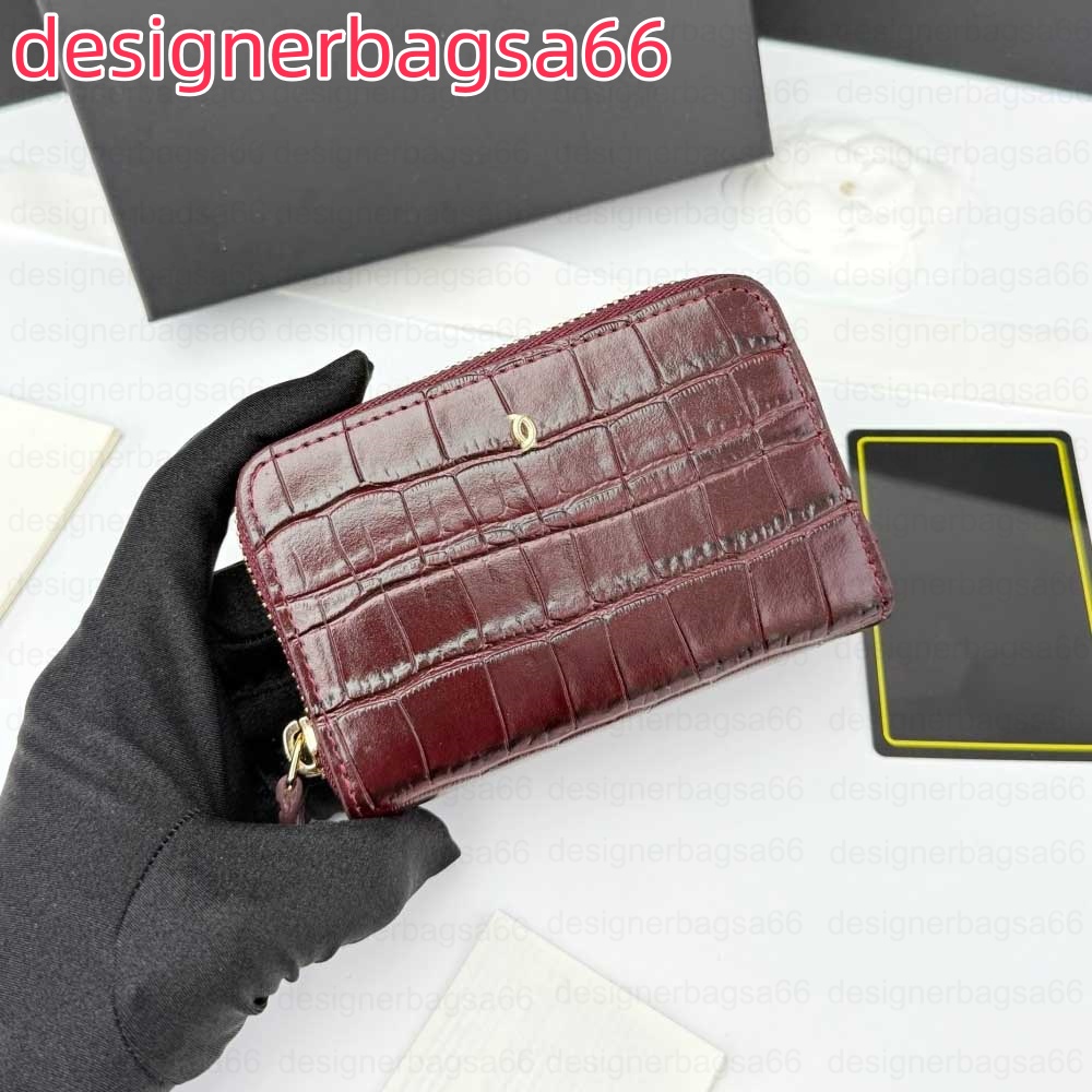 Zippy coin purse designer Wallet luxury Card Holder Embossed leather wallet classic Multi-card womens card holder short wallets Crocodile patterned