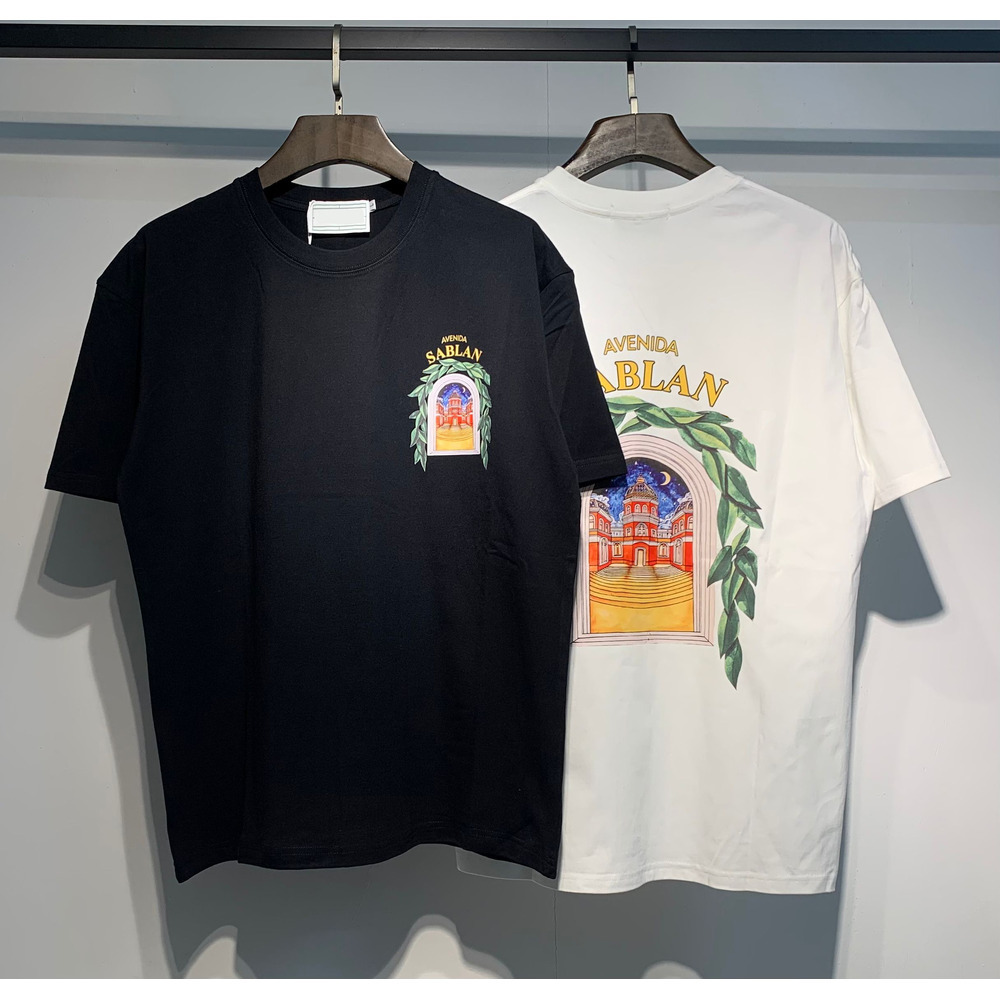 Casalyness Blancas Summer Casual Cotton Tops Designers Blancoly Tshirt Rainbow Graphic Tee Loose Shorts Sleeve Apparel High Street Clothing Csblncsi
