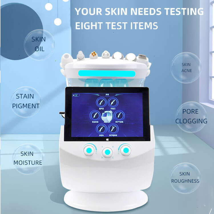 Upd Portable 7 In 1 Skin Management Skin Analyzer Rejuvenation Microdermabrasion H2o2 Bubble Deep Cleaning Beauty Faceting Beauty Device
