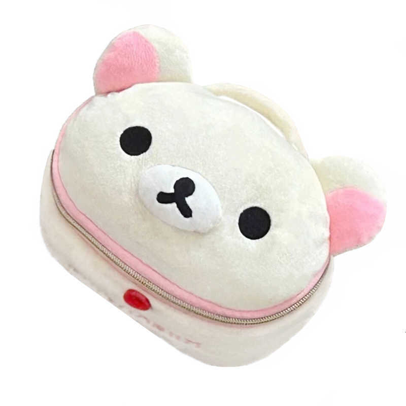 Korilakkuma Plush Rilakkuma Makeup Bag Box Storage Organizer Cartoon Bear Kawaii Cute Travel Cosmetic Bag Pouch Toiletries BagT260917