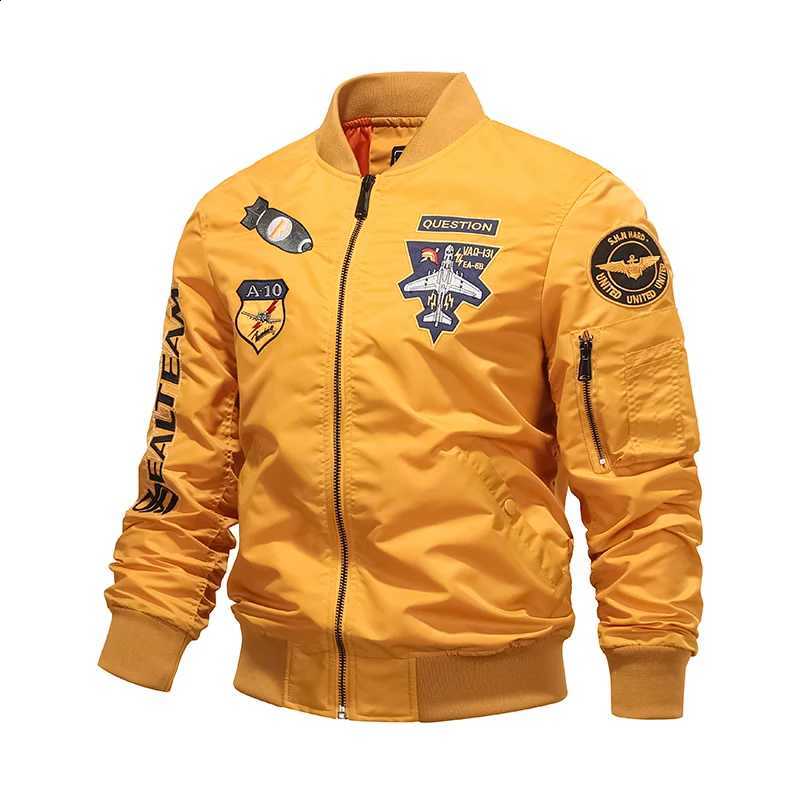 Men's Spring Tactical Army 2026 MA-1 Flight Bomber Jacket Male Baseball Varsity College Pilot Air Force Autumn Outwear Coats N260905