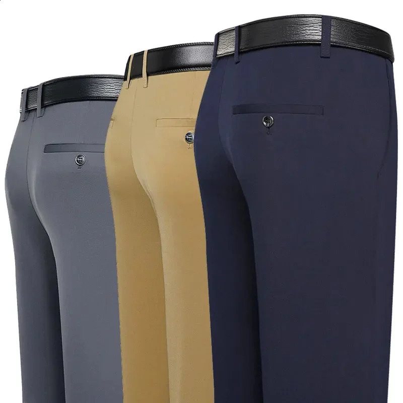 2940 Summer Thin Casual Pants Business Mens Middleaged Dad Elastic Breathable 260917