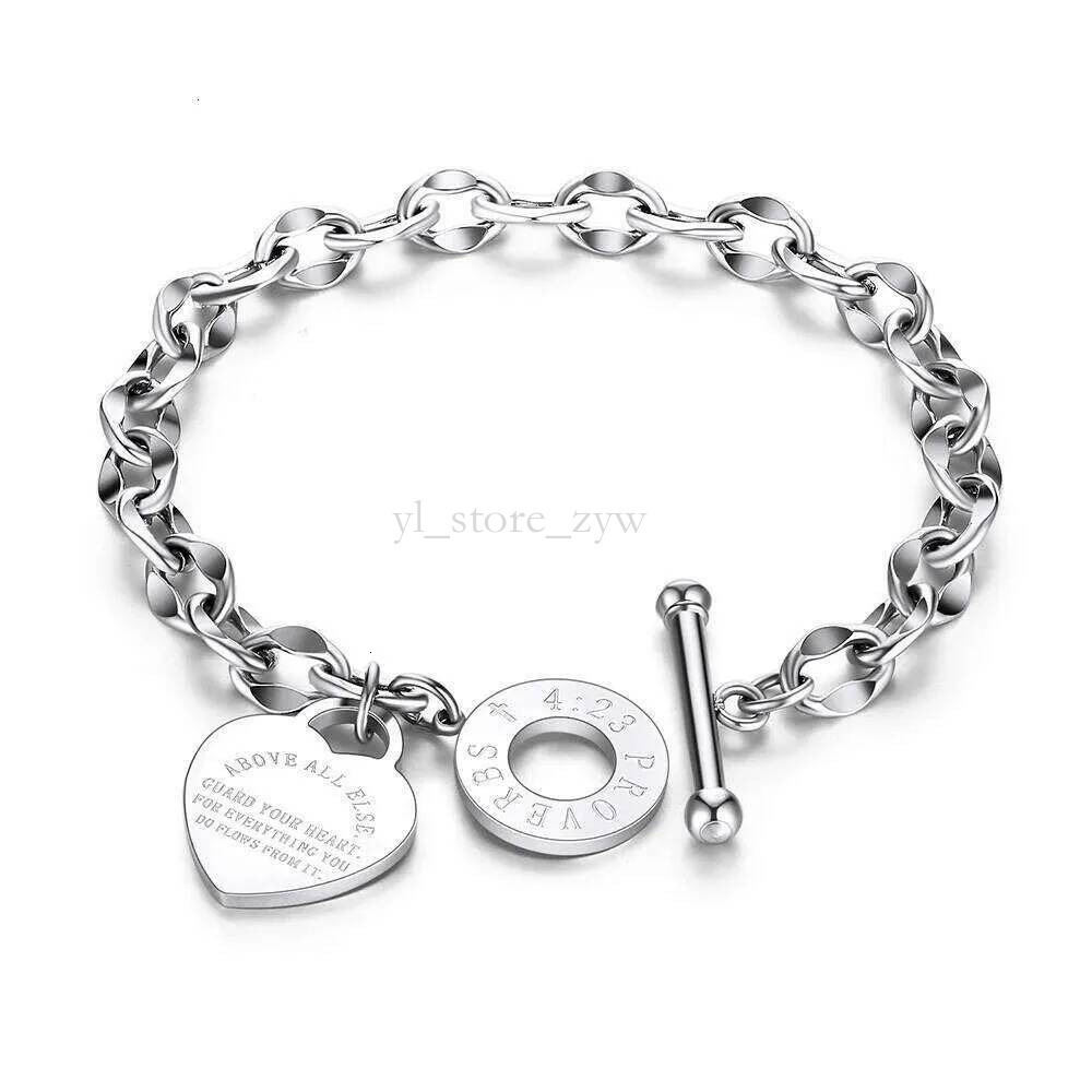 Tiffannyxlys Necklaces Designer Titanium Stainless Steel Heart Charm Pendant Necklaces Jewelry Classic Love Bible Proverbs O Chain Necklace ce3