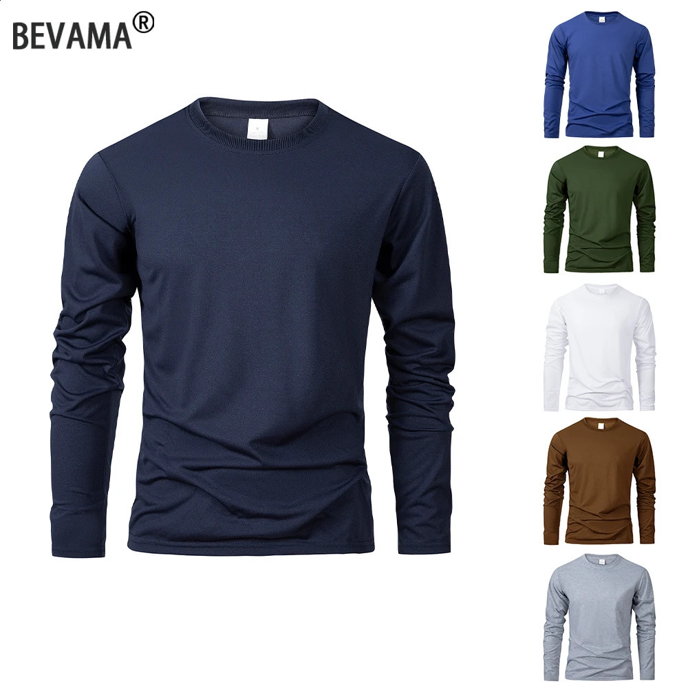 Men's Long Sleeve T Shirts Casual Round Neck Moisture Wicking Tees Male Tops Sports comfortable versatile Men's T-shirts 260917