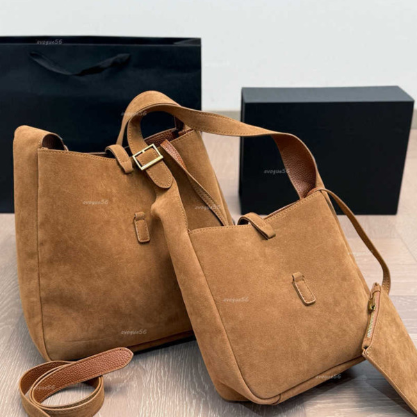 Totes Luxury evening Bag tote suede designer Bag brown handbag for Hot Selling women leather bucket Bag with coin purse purses ladies vintage handba