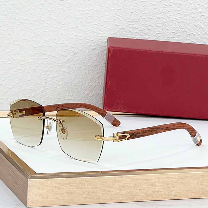 Sunglasses Women Rimless Geometric Sun Glasses CT0274S Light Luxury Elegance Silver Metal Frame Blue Gradient Lens UV400 Celebrity Streetwear Shades