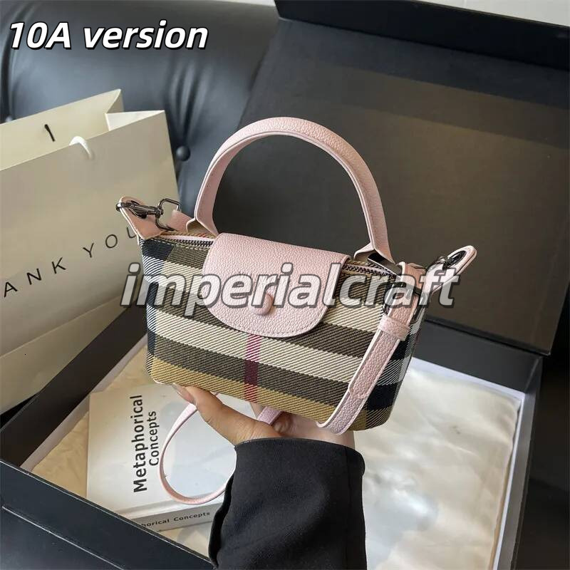 2026 10A Designer Dumpling burbierry Bags Summer New Women's Plaid Mini Korean Style Minimalist High-End Handheld Shoulder Crossbody bluesbeerr