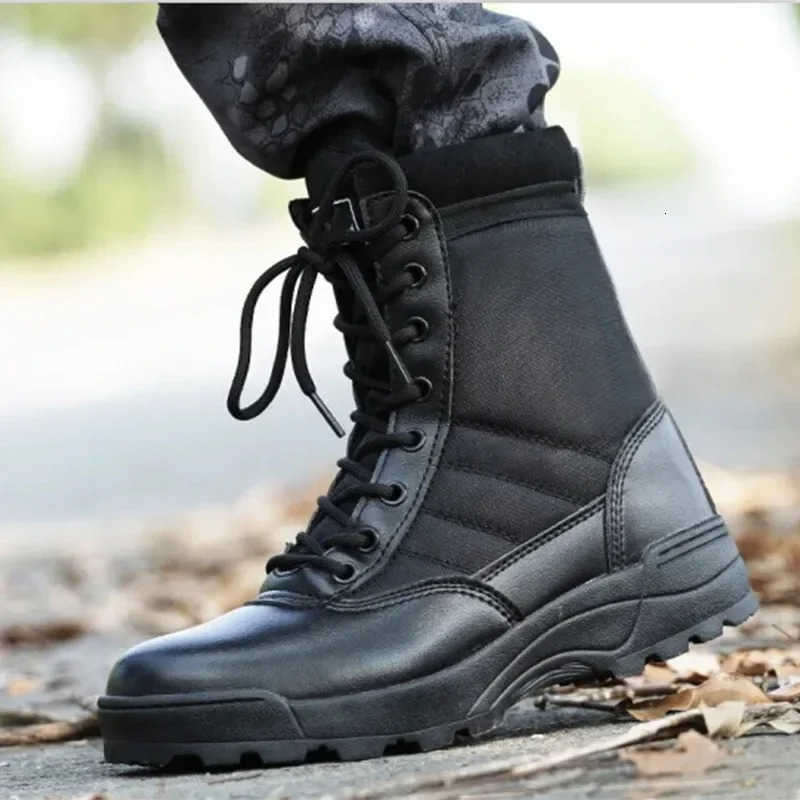 Men Working Boots New Outdoor Men Hiking Black High Top Desert Unisex Platform Ankle Boot Comfortable Wear-Resistant D260917