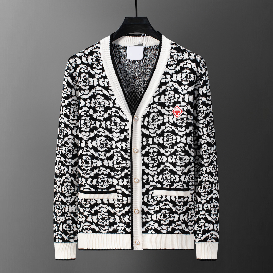 Paris Designer Sweater Cable Knit Monogram Embroidery Cardigan Pull Homme Pullover Crew Neck Long Sleeve Unisex Vintage Jumper Loose fit Sweater M-3