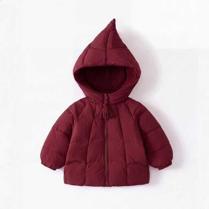 Little 2026 Winter New Children's Elf Hat Solid Color Thickened Warm Design Cotton Jacket J260917