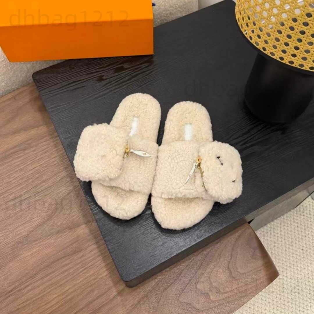 L small bag furry slippers for women 2025 new model fur-integrated open-toe thick-soled warm cotton slippers V T260917