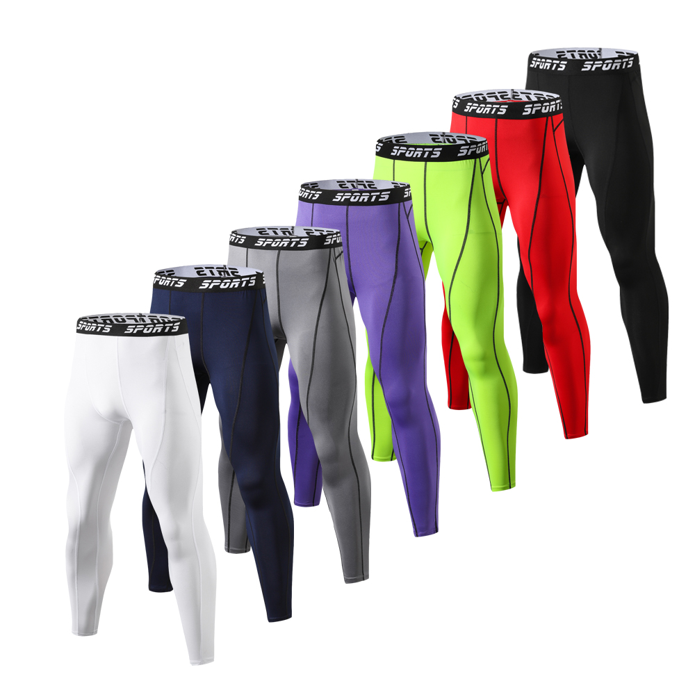 Men's Compression Pants Quick Dry Running Athletic Leggings Moisture Wicking Tights Base Layer Bottoms Gym Workout Pants Lightweight Long Johns