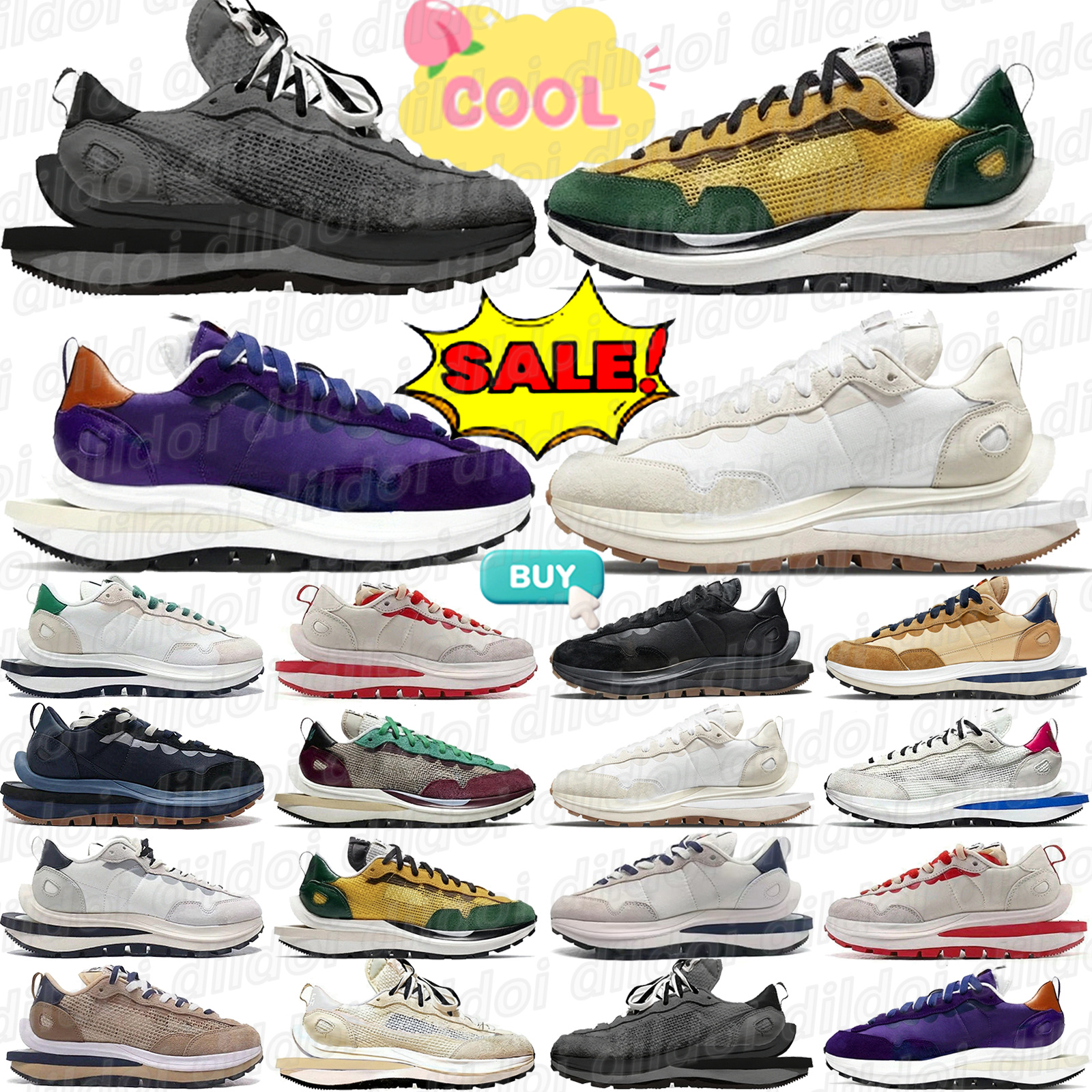 2026 With Box Running Shoes Designer sacai Sail Gum Black White Dark Iris Sesame Blue Void Sport Fuchsia Game Royal Man Women Trainers I6tb#