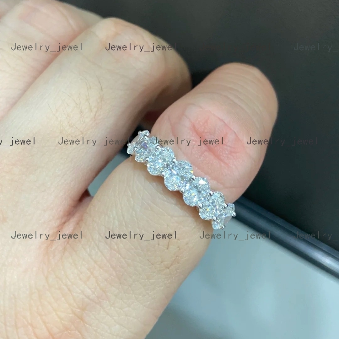 Fashion Body Jewelry S925 Sterling Silver IGI Certified Lab Grown Oval Cut Diamond Gold Plated 14K Gold Women's Luxury Ring