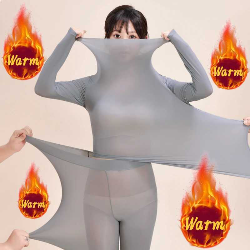 1/2 Pcs Women Autumn Winter High Collar Warm Base Set Seamless Single Layer Close-fitting Lock Warm Underwear Elastic Base Shirt H260916