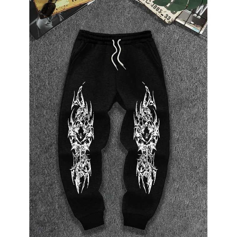 Style Trendy Street Men's Loose Ankle Sports Pants Gothic Style Casual Sports Jogging Pants Suitable for Both Men and WomenT260917