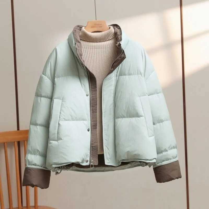 Parkas Crop Puffy Coats Womens Women Fashion Korean Winter Slim Thick Warm Simple Shorts Coats Streetwear All Match Chic Jacket H260917
