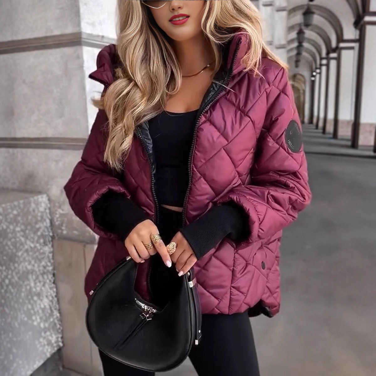 Cotton Jackets Women Zipper Fashion Long Sleeves Hooded Coats Female Thick Jacket Chic Street All-match Outwears 2025 Winter Top H260917