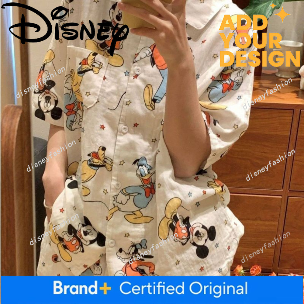 Foreign trade star Mickey double short 2026 summer new pajamas women's trendy Korean style short-sleeved loungewear set 5e
