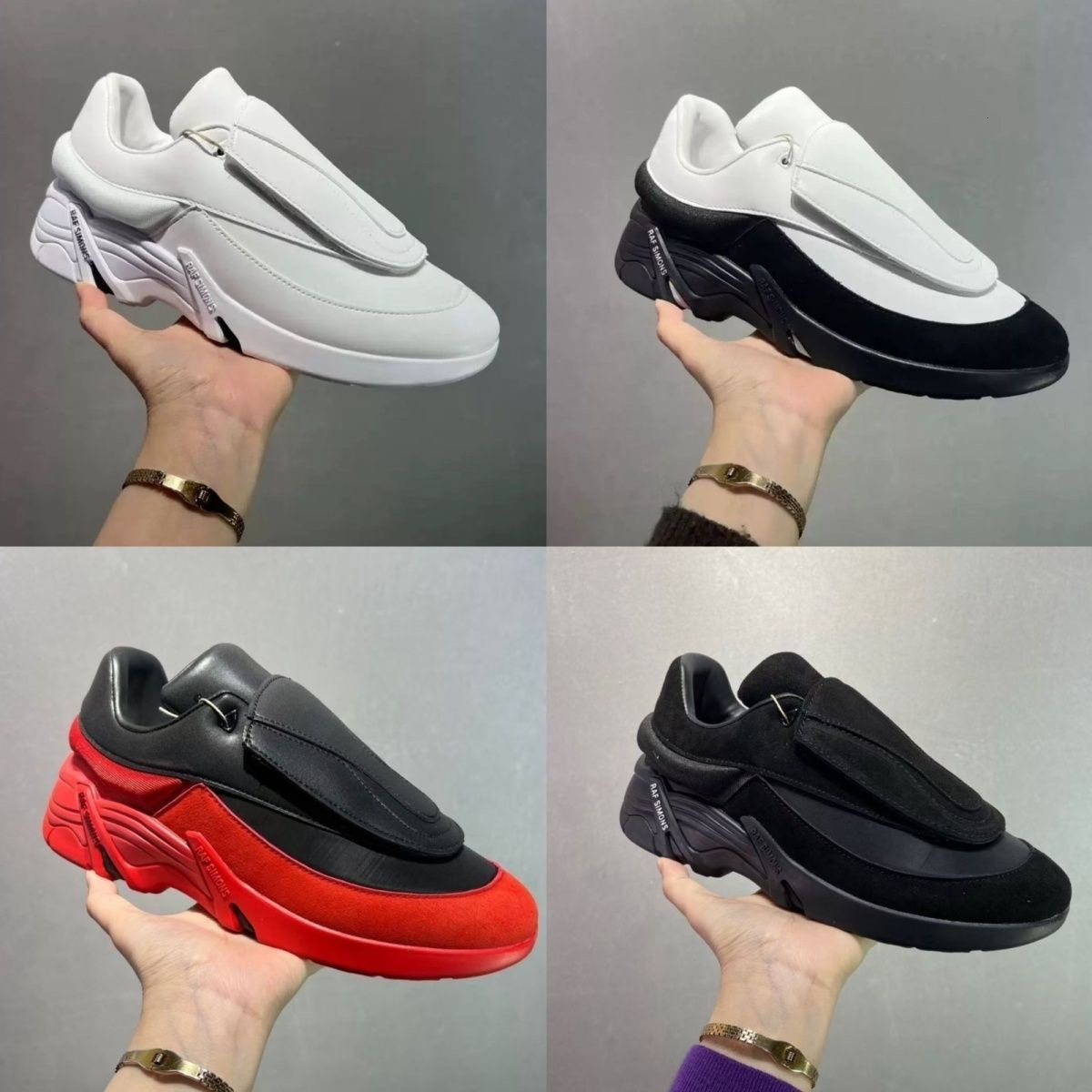Outdoor travel Sneaker slip ons RAF SIMONS 10a Fashion Designer basketball shoe chunky trainer Antei gym tennis men High quality casual luxurys plat