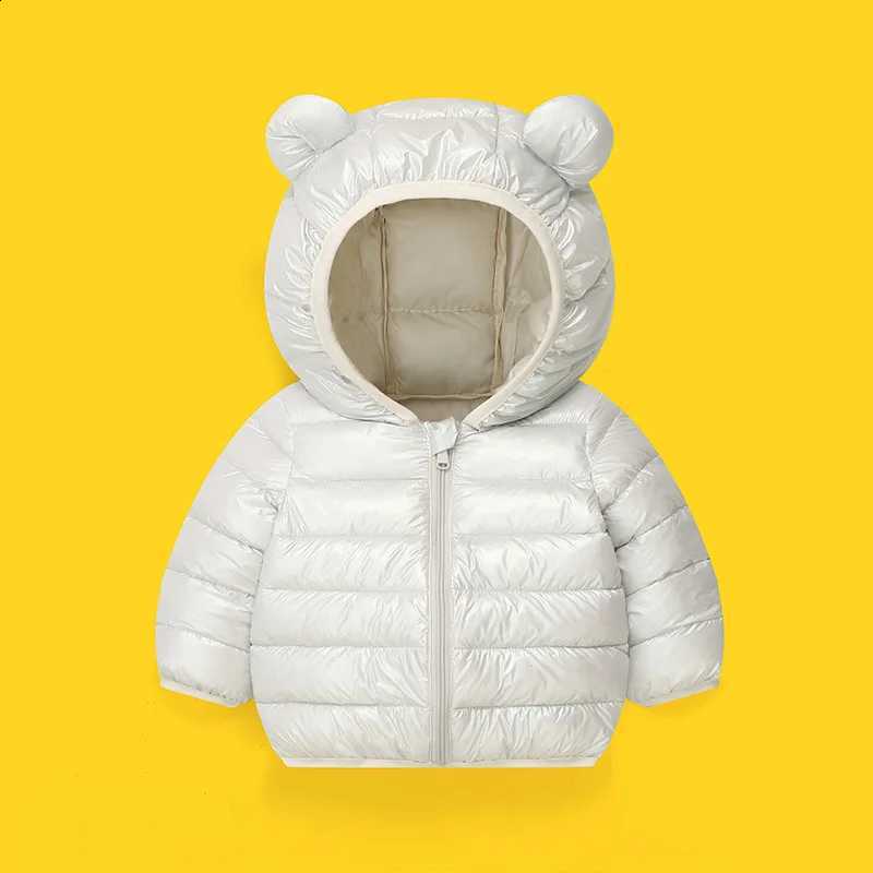 Down 3-13Y Children White Duck Boys Jacket Thickened Kids Coat for Girl Winter 2026 New Casual Candy Color Warm Hooded Clothes J260917