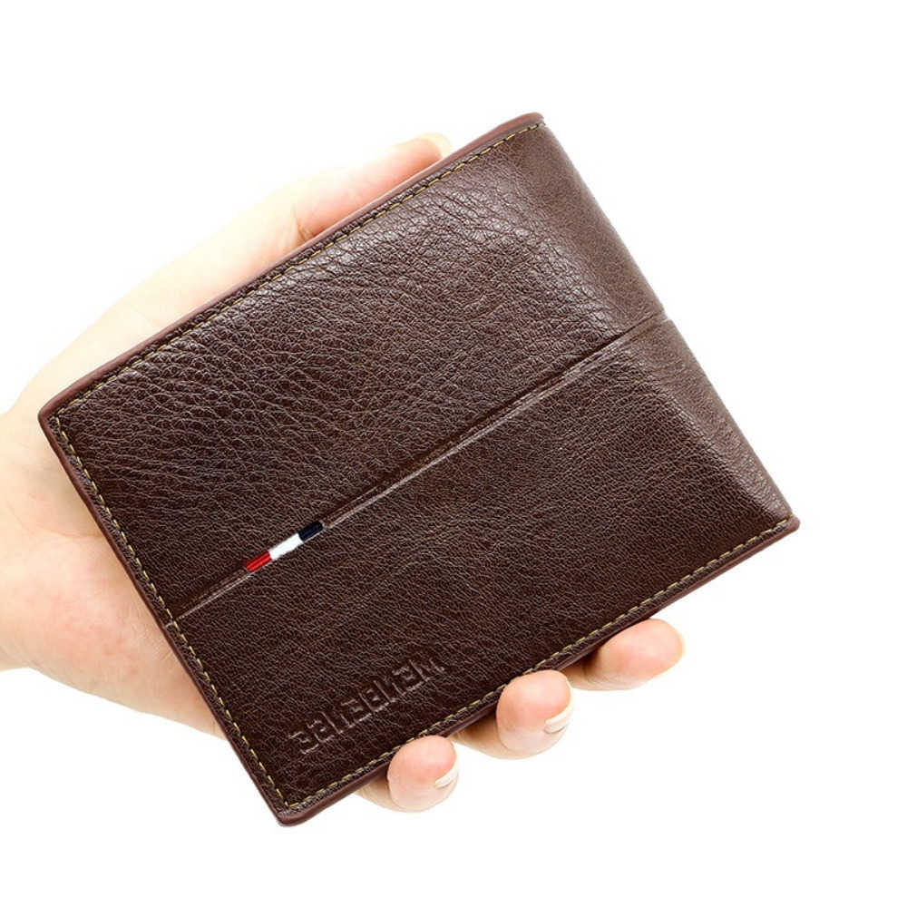 New Male 2025 Short Bifold Zipper Holder Purse Slim Men's Wallets Simple Coin Pocket High Quality PU Leather Men Money BagT260917