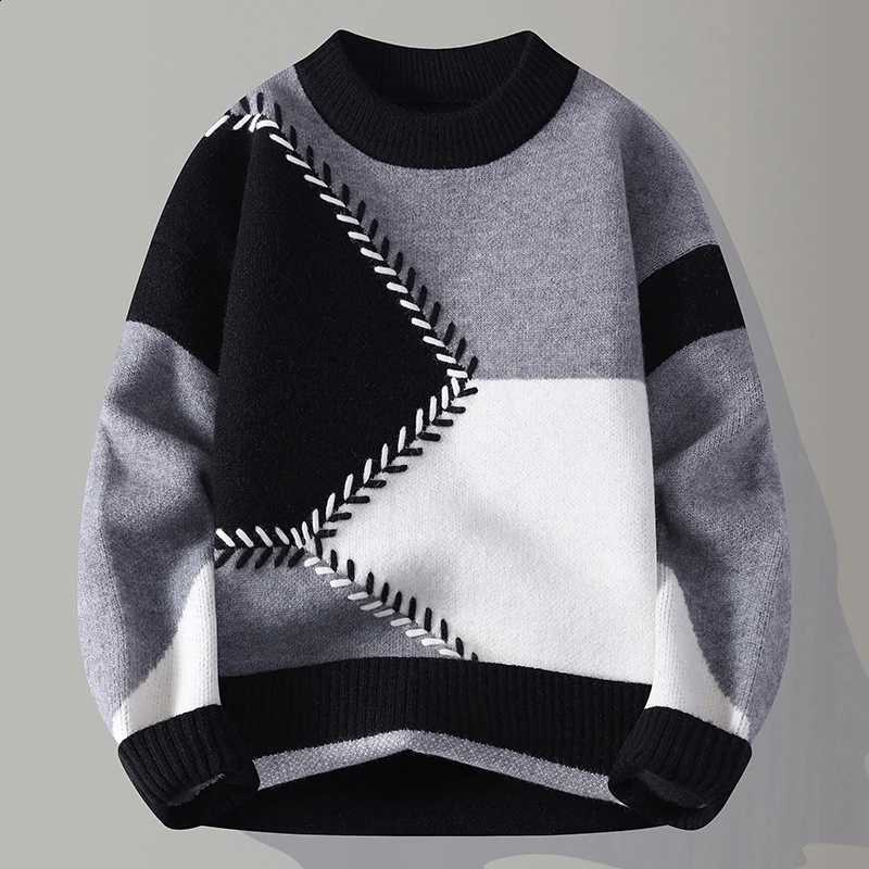 Letter Sweaters men 2025 Winter pattern thick sweater men Student youth sweaters autumn Men's wool pullovers fullW260915