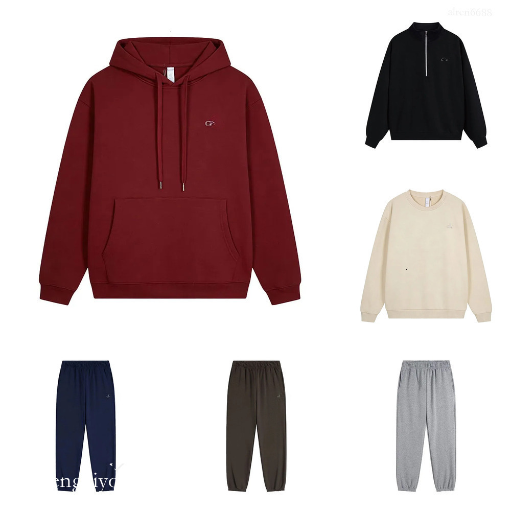 alone sets men set hoodie quarter zipper sweatshirts sportswear outfit men women loose warm sweatshirt unisex Casual crew neck pullover workout set