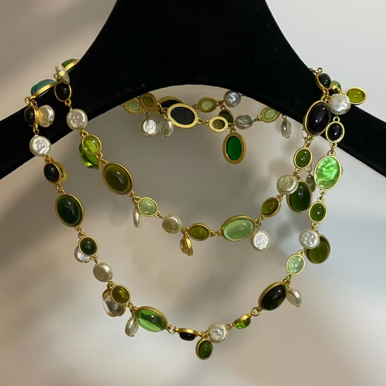 Luxury Fashion Charms Women Necklace High Quality Yellow Gold Plated Bling Glass Chain Necklace For Girls Women Gift