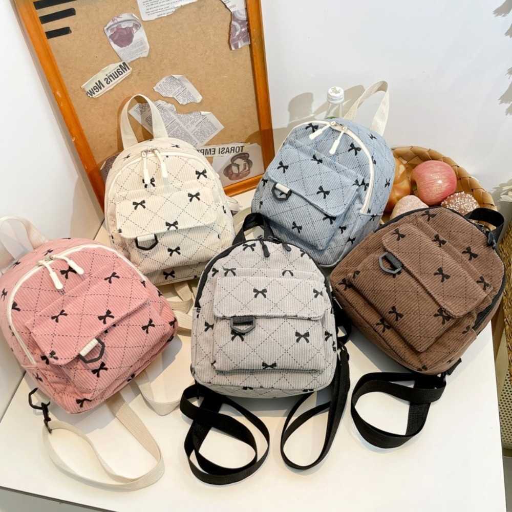 Backpack Sweet Mini Bowknot Printed Shoulder Bag Travel Cosmetic Storage Bag Korean Ins Student Bookbags Casual RucksackT260917