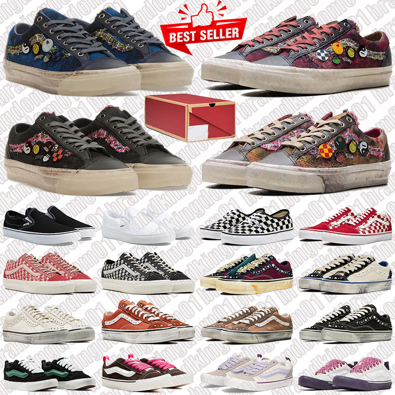 with box van old skools shoes knu designer pearlized sneakers pearl mens trainers women men outdoor sports sneaker runners casual walking jogging fr