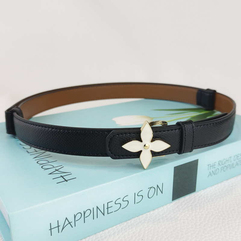 belt designer belt luxury women belt 2.3cm width fashion high quality letter leaf clover design way belts women belt christmas gift leaf belts 95-11