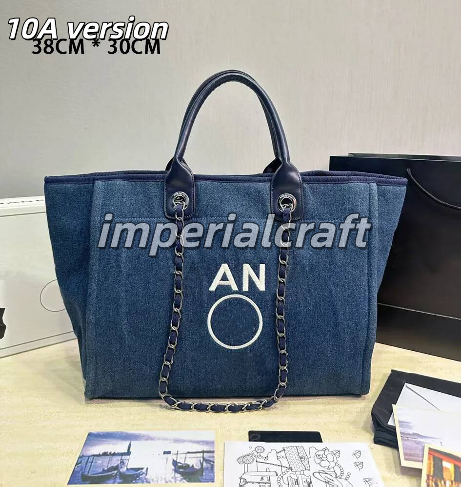 2026 10A fashion Summer beach cc bag Woman designer canvas tote bag new color scheme large capacity Leisure handbag chanesnels bag 519