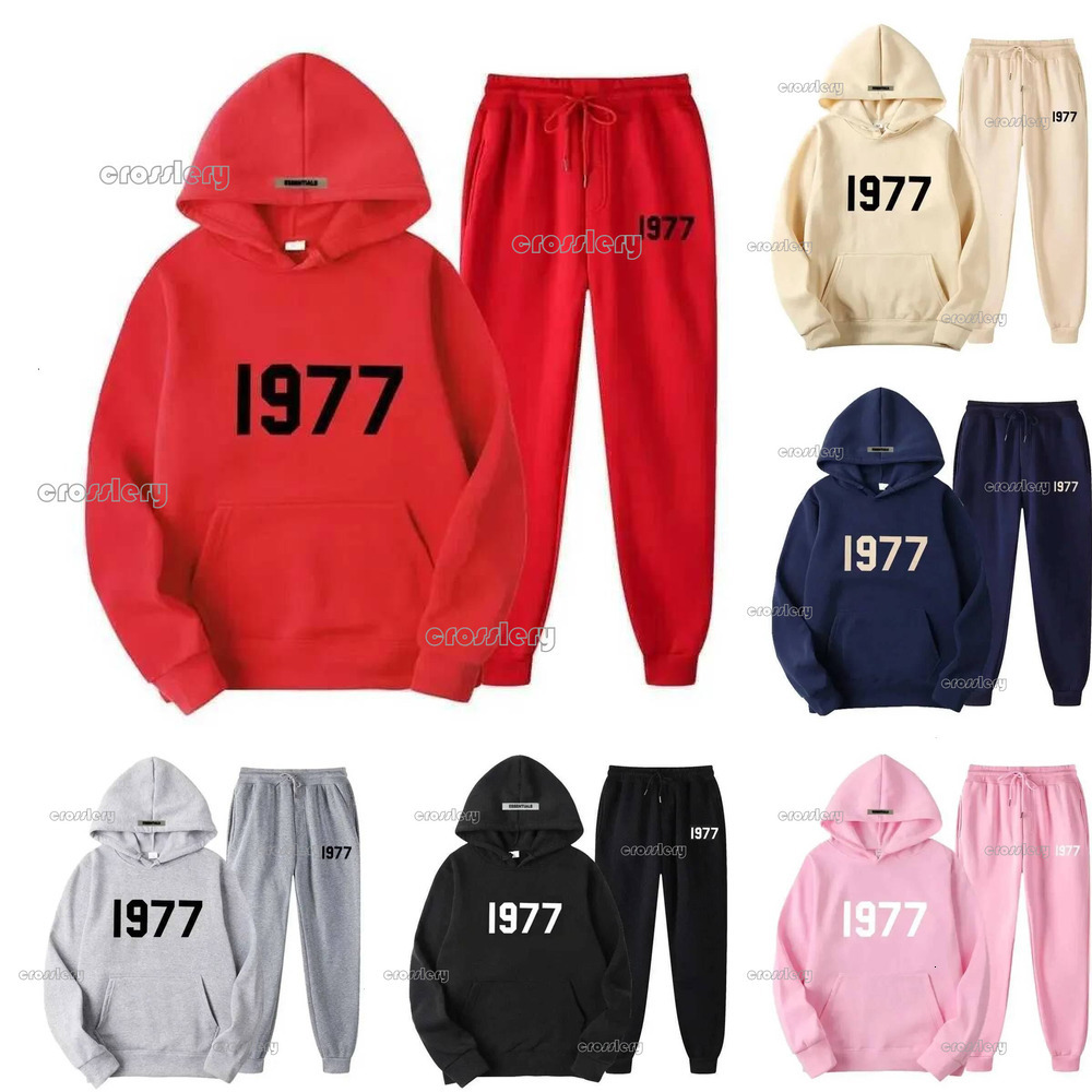 Essential Man Tracksuit Designer 1977 Sweatpants Classic Letters Mens Womens Sweatshirts Pants Hoodie Casual Loose esss Long Sleeve f54 b15