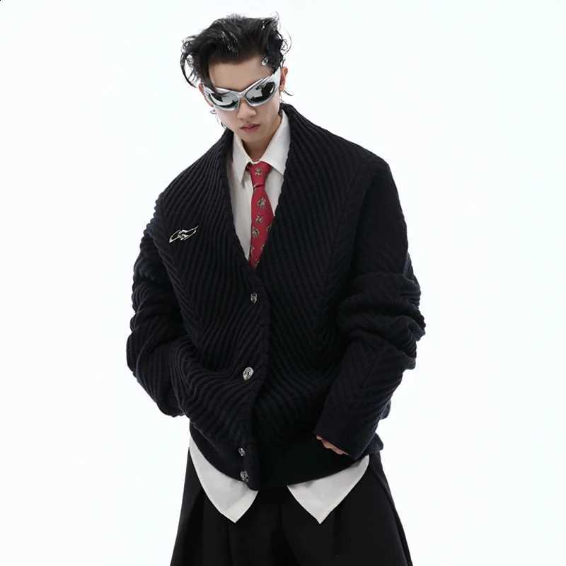 Loose LUZHEN Retro Men's Casual Knitted Soft Thread Sweater Of Screw Design Personalized Streetwear Jackets Tops Thermal JY4646 J260916
